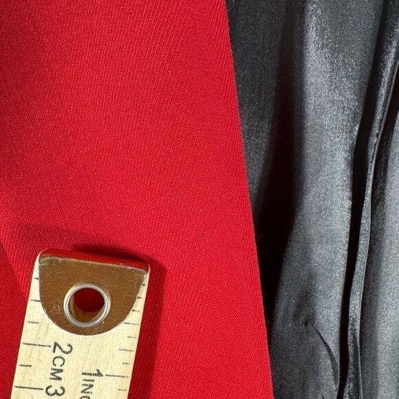 Escada Long Line Blazer Jacket Women's 44 Cherry Red Wool Single Button Pockets - Picture 6 of 11